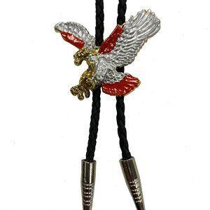 Top Notch Accessories Red & Gold Eagle Bolo Tie